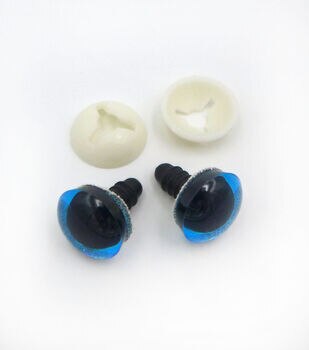 10mm Blue Radiate Shank & Washer Eyes 6pc