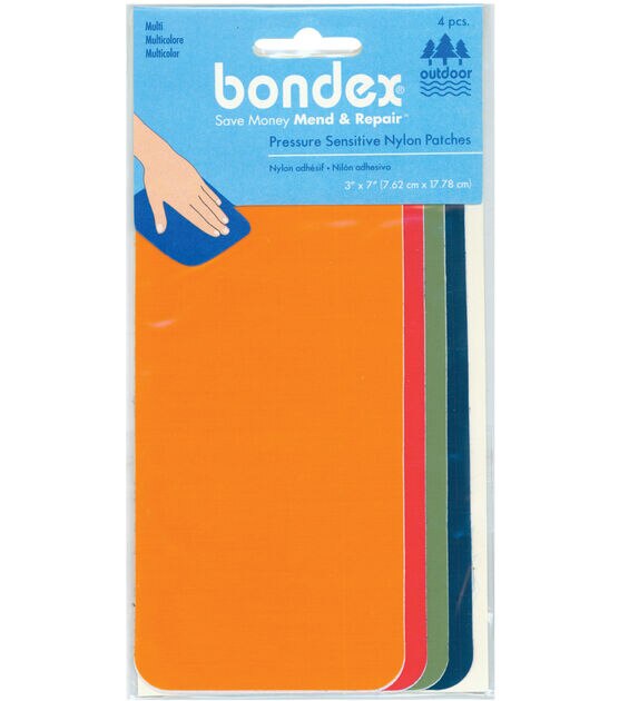 Wrights 4pk Brights Bondex Pressure Sensitive Nylon Adhesive Patches