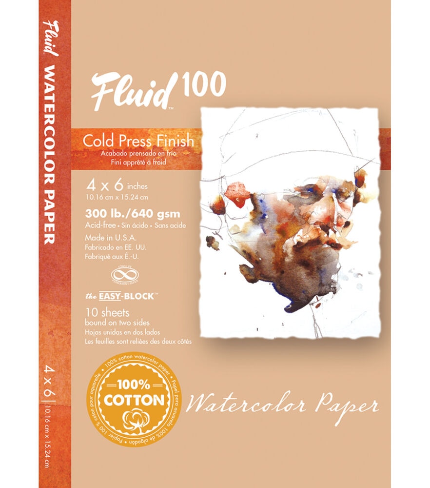 Fluid 100 Watercolor Paper - 9 x 12 Pad
