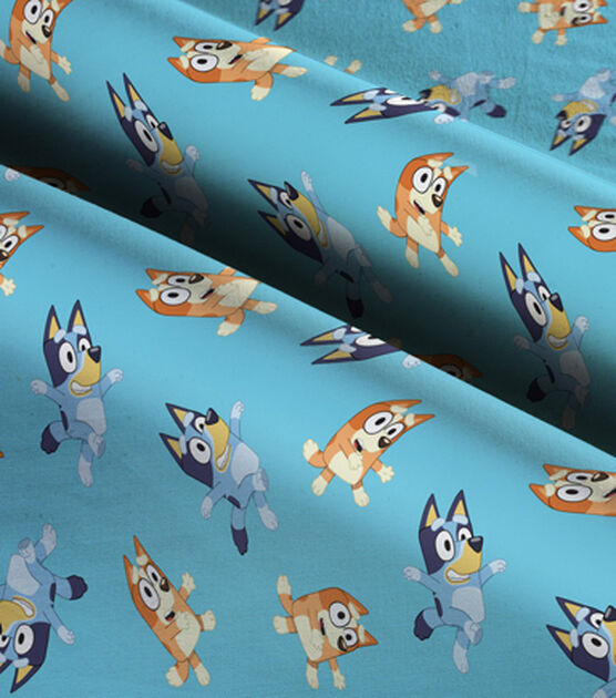 Bluey And Friends 100% Cotton Fabric 1/4 Yard Increments Bluey fabric  Cartoon