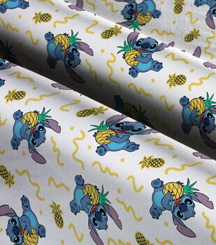 18 x 10 Disney Stitch Fabric 100% Cotton Fabric Remnant Lilo & Stitch  Fabric Scrump