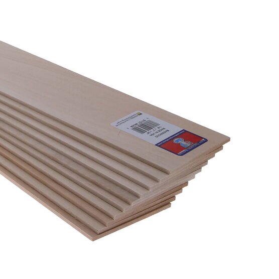 Midwest Basswood Sheets - 1/16-inch x 4-inch x 24-inch