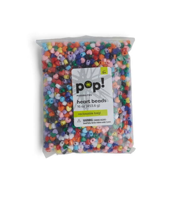 Pop! Possibilities Glow in The Dark Assorted Pony Beads - Kids Pony Beads - Kids