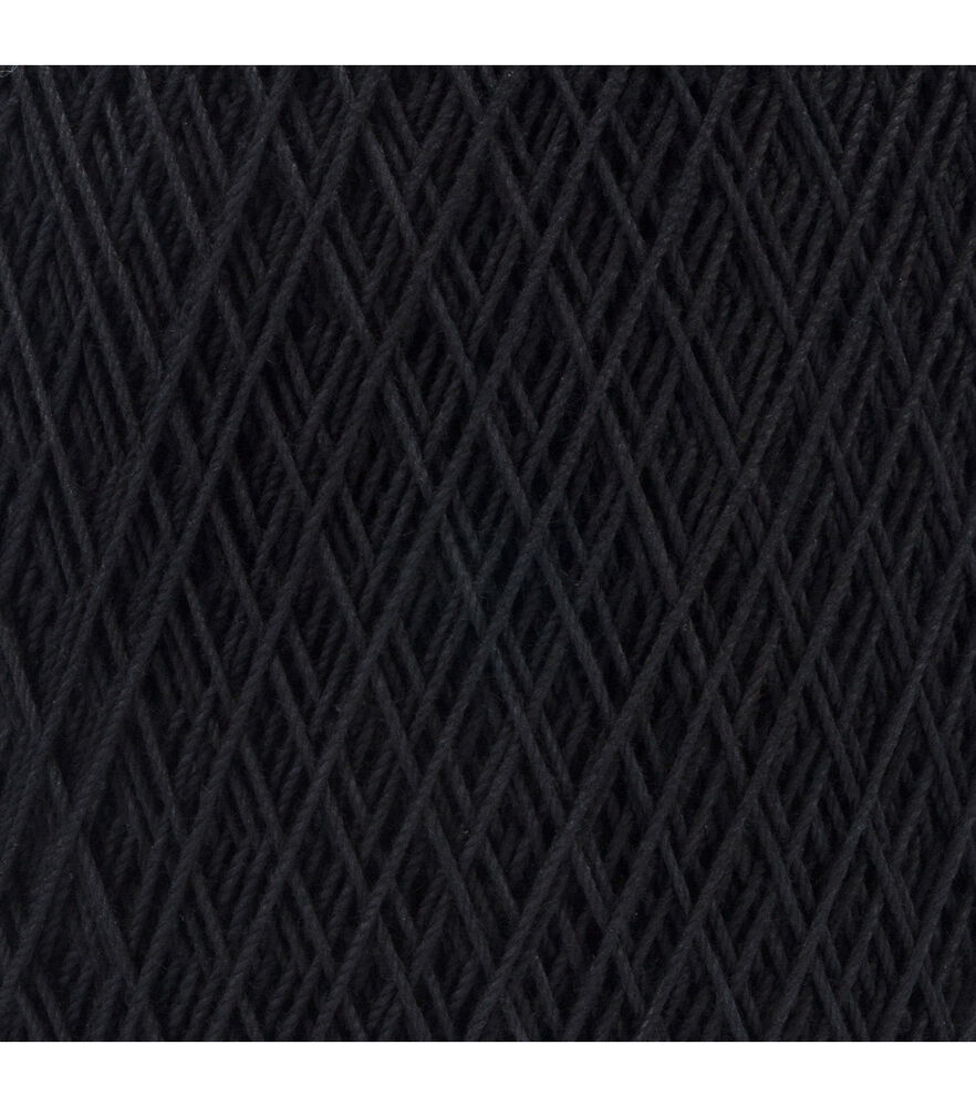 Aunt Lydia's Crochet Size 10 Cotton Thread, Black, swatch, image 33