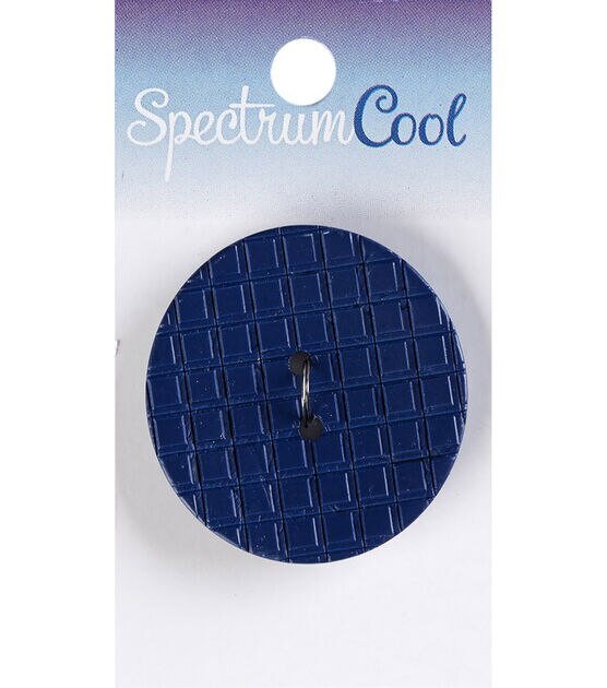 Spectrum Cool 1 9/16" Blue Waffle 2 Hole Button