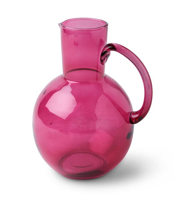8" Spring Red Glass Vase by Place & Time