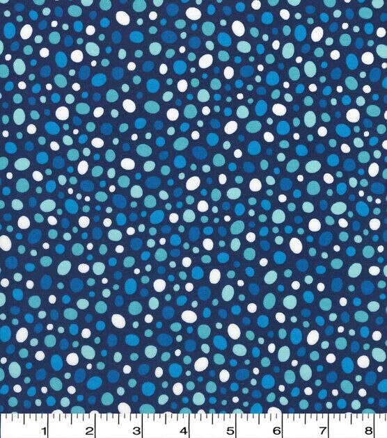 Blue Scattered Dots Quilt Cotton Fabric by Quilter's Showcase, , hi-res, image 2