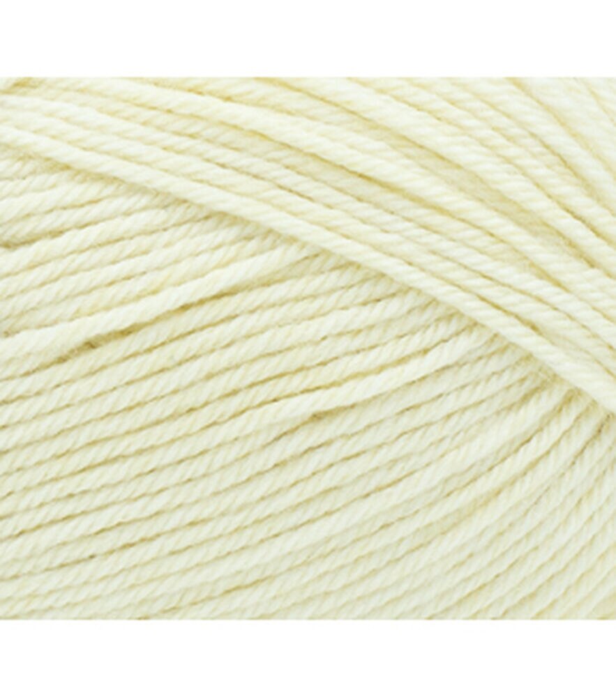 Lion Brand Wool Ease Recycled Natural 196yds Worsted Wool Blend Yarn, Cream, swatch, image 1