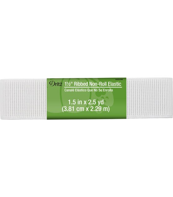 Dritz 3/4 White Non-Roll Elastic - 1 Yard