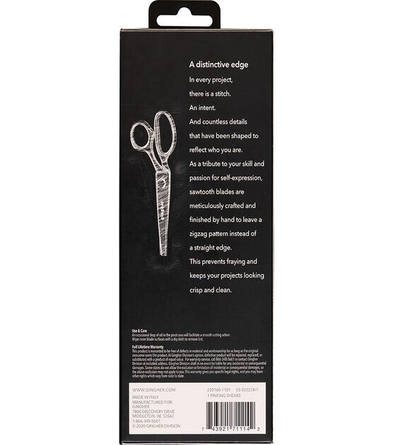 Hello Hobby Blue Stainless Steel Pinking Scissors, Zig-Zag and