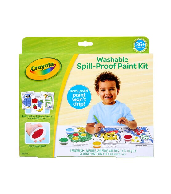 Crayola Spill Proof Washable Paint Kit Kit Of 52 Pieces - Office Depot