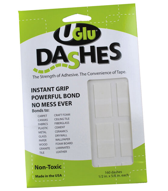 PRO Tapes & Specialties 306UGLU600 UGlu Dash Sheets, 1/2 in. x 5/8 in.  dashes / 160 dashes per Pack, Clear: : Industrial & Scientific