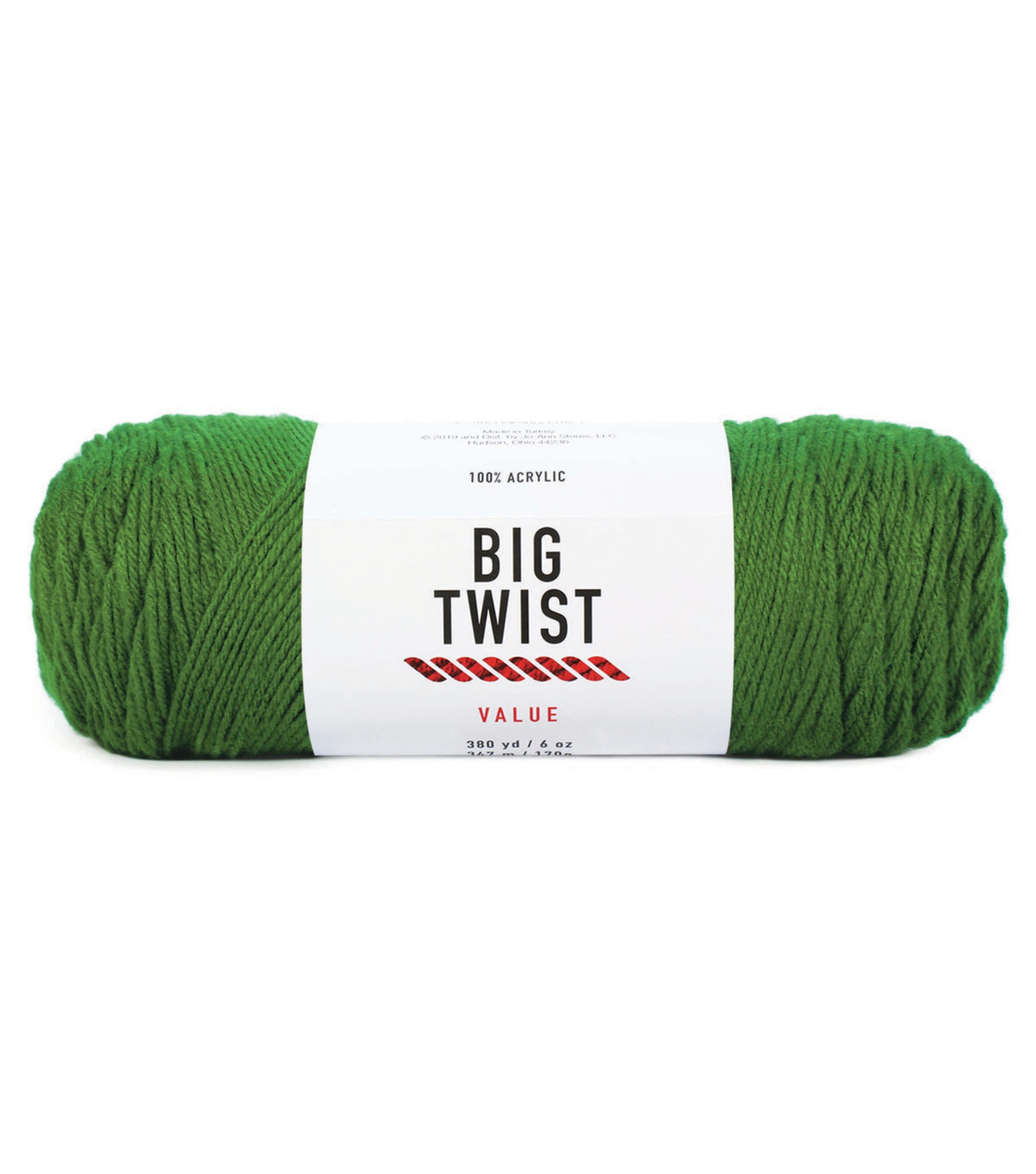 Value 380yd Worsted Acrylic Yarn by Big Twist, Forest Green, hi-res