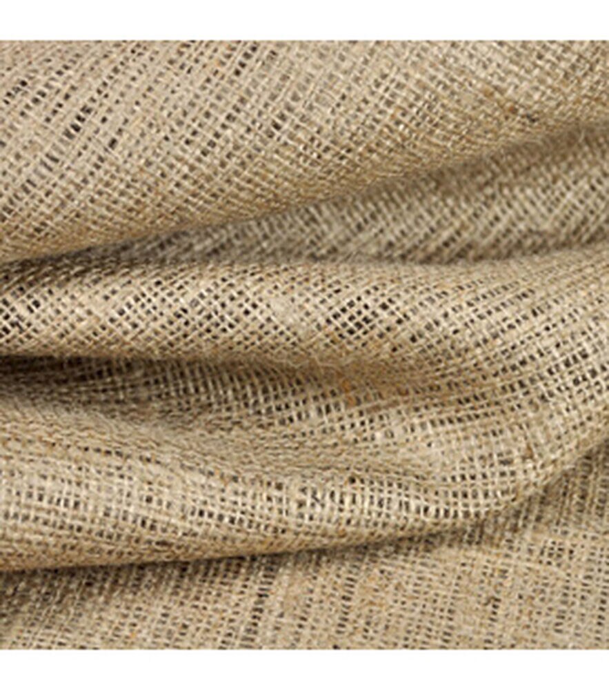 44" Burlap Fabric by Happy Value, Natural, swatch