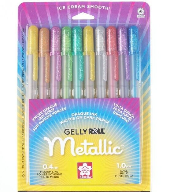 Gelly Roll Metallic Pens 6 Pkg Gold