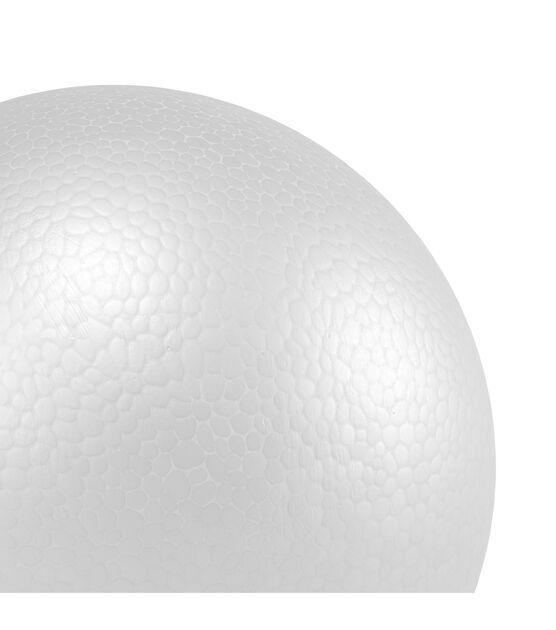 Smooth Foam Balls 2.5" 6 Pkg White, , hi-res, image 3