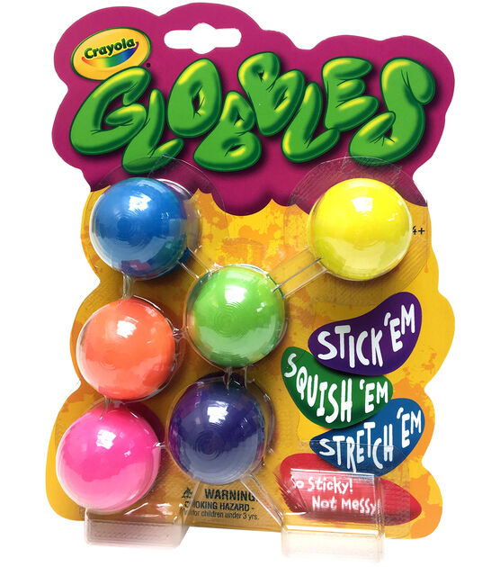 Crayola Kids/Childrens Globbles Squeezy Orbs Assorted 48m+ 2x3pc