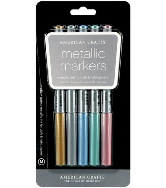 Two 6 Color Metallic Permanent Marker Sets - Acid Free