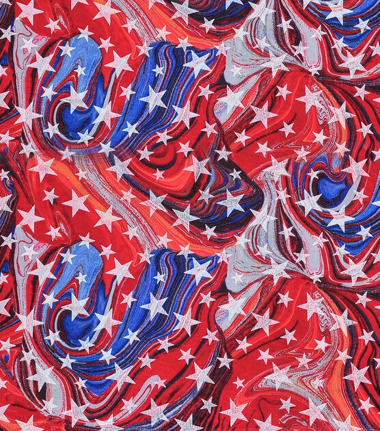 Oilslick Patriotic Stars Patriotic Cotton Fabric, , hi-res, image 2