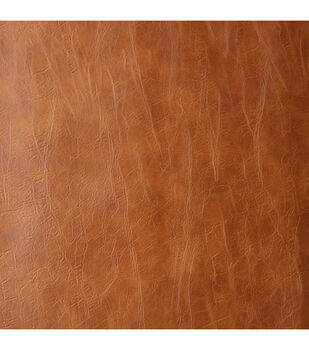 Crafted Classic Brown LV Vinyl Leather Fabric For Sale