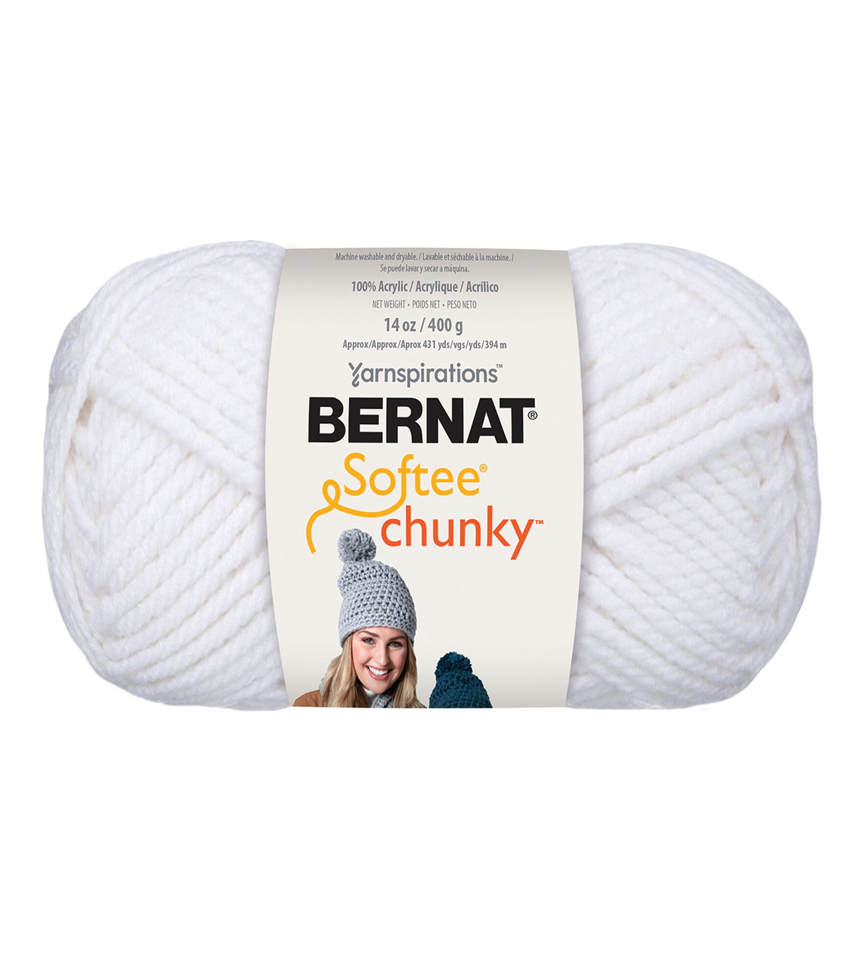 BERNAT SOFTEE CHUNKY YARN (100G/3.5OZ), WHITE
