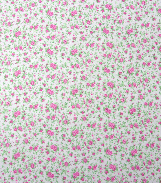 Washed Pink Mini Rose Quilt Cotton Fabric by Quilter's Showcase