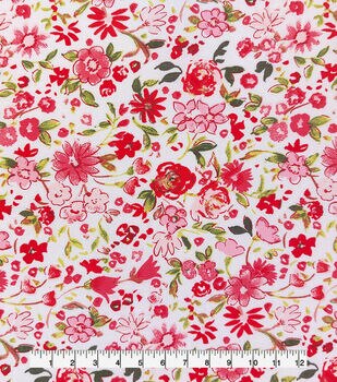 2.5 x 42 Vintage Floral Cotton Fabric Roll 20ct by Keepsake