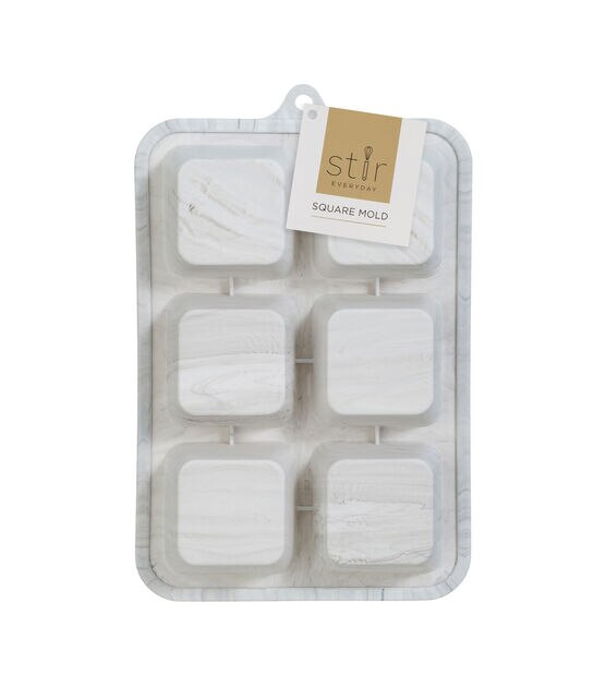 Stir 7 x 11.5 Silicone Square Treat Mold with 6 Cavities - Fall Baking & Celebration - Seasons & Occasions