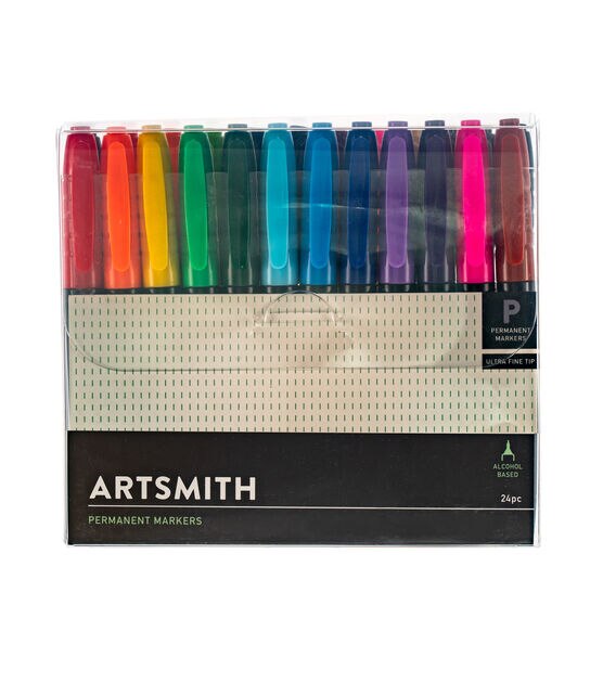 Black Zippered 24 Marker Storage Case by Artsmith