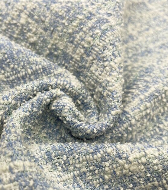 Blue Stretch Tweed Fabric, , hi-res, image 5