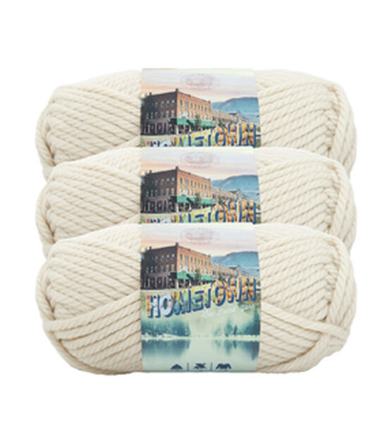 Lion Brand Hometown Super Bulky Acrylic Yarn 3 Bundle, , hi-res, image 1