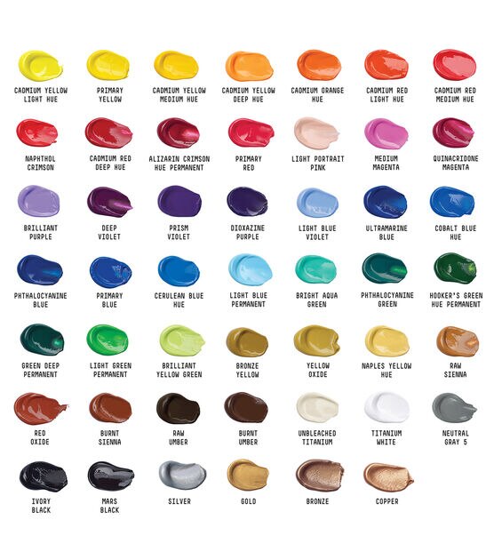 Reeves Basics Acrylic Paint-48 Colors