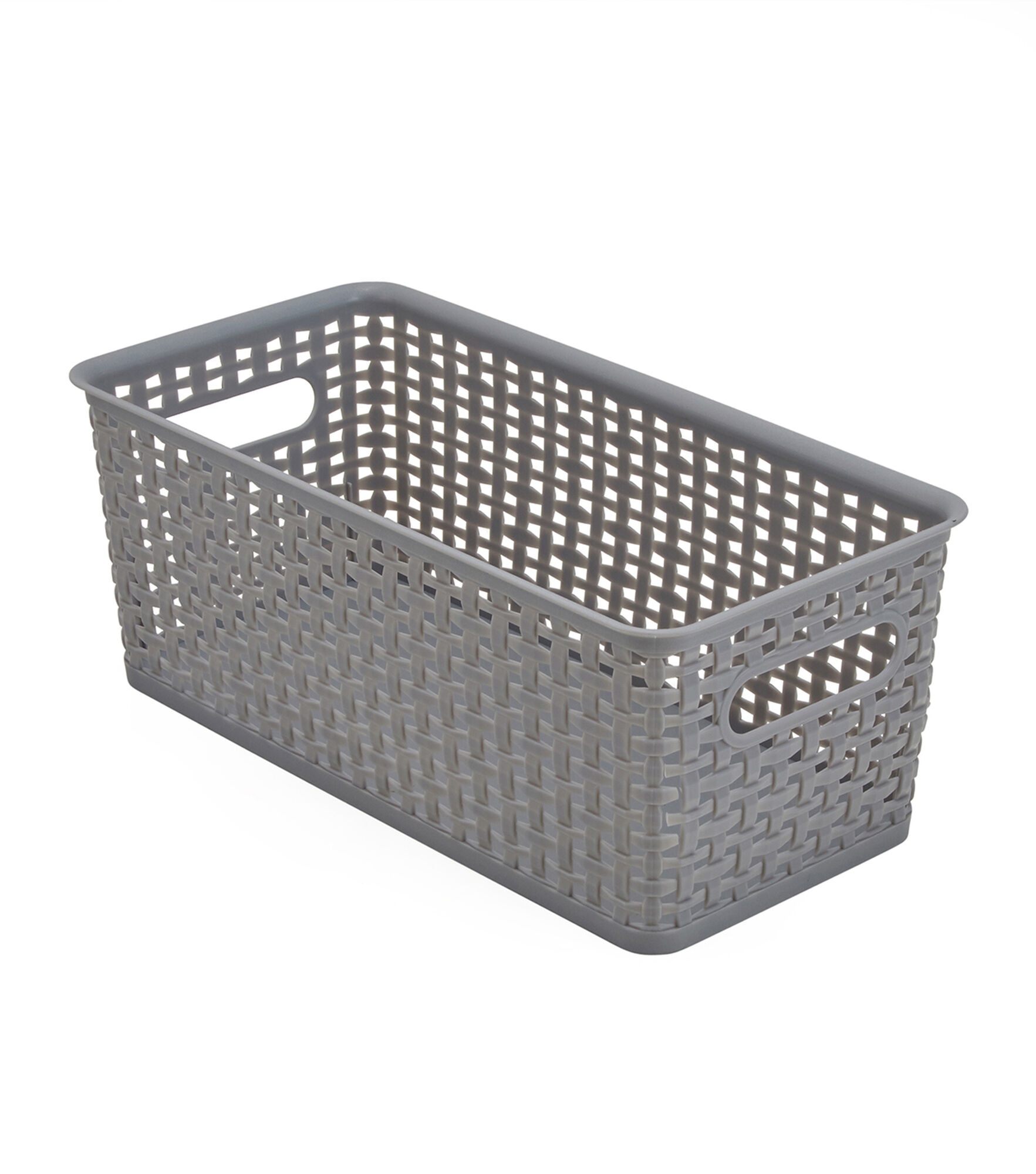 Advantus Weave Book Shelf Bin, Gray