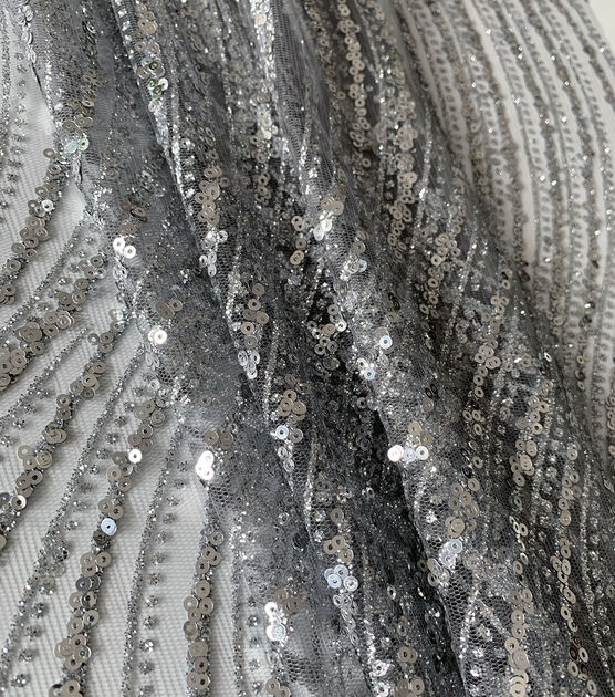 Silver Glitz Sequin Fabric