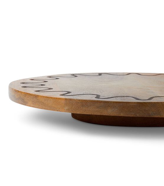 14" Spring Rick Rack Wood Lazy Susan by Place & Time, , hi-res, image 4