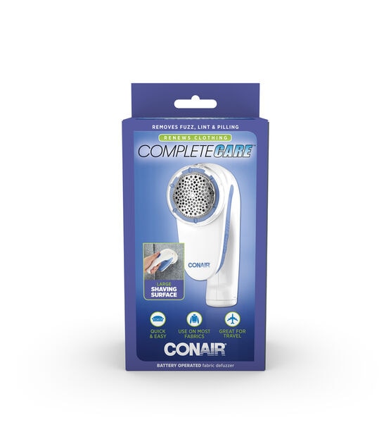 Conair Fabric Shaver and Lint Remover, Rechargeable Portable Fabric Shaver,  White
