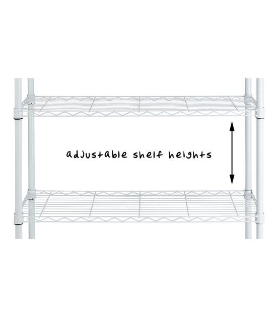 Honey Can Do 36" x 72" White 5 Tier Adjustable Shelving Unit 200lbs, , hi-res, image 10