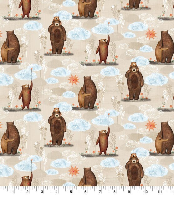  Fabric Sheets - Printed Bear 100% Cotton Quilting
