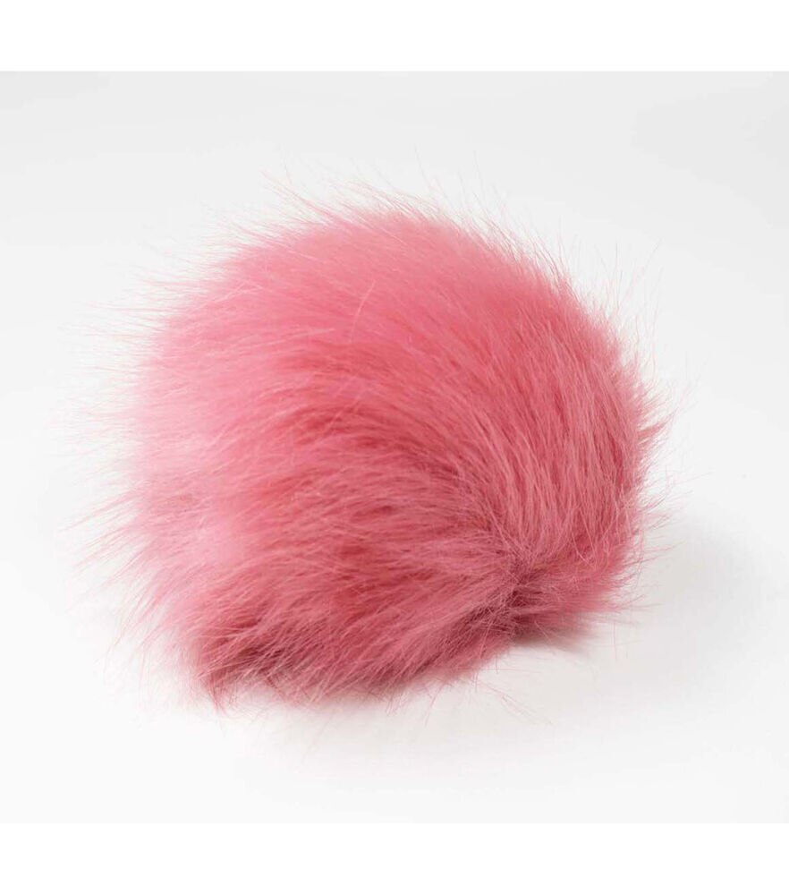 Alasum 48 pcs Faux Fox Fur Pom Pom Craft Faux Fur Pompoms Imitation Raccoon  Hair hat pom poms Faux Fur Clothes Plush Ball DIY pom Balls Christmas