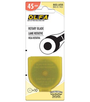 OLFA 45mm Rotary Cutter Replacement Blades, 5 Blades (RB45-5) -  Tungsten Steel Circular Rotary Fabric Cutter Blade for Quilting, Sewing,  Crafts, and Scrapbooking Fits Most 45mm Rotary Cutters : Arts, Crafts