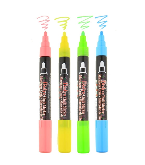 Marvy Uchida Fluorescent Broad Point Tip Bistro Chalk Markers, , hi-res, image 3