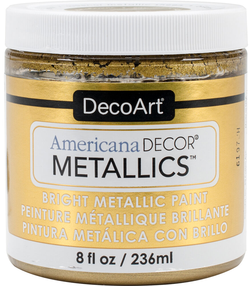 DecoArt Americana Decor Metallics 8oz Paint, Champagne Gold, swatch