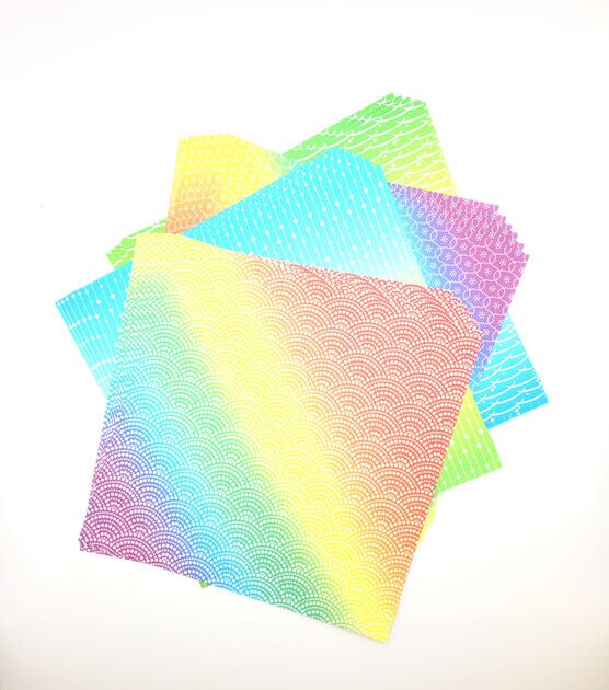 Aitoh Origami, 5 7/8" x 5 7/8", 24 sht, 4 patterns Chiyogami, , hi-res, image 3