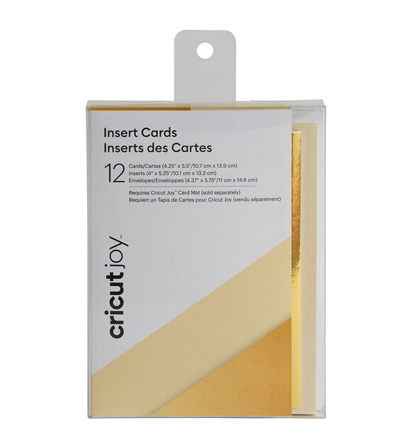 Cricut Joy 36ct Cream & Gold Metallic A2 Insert Cards
