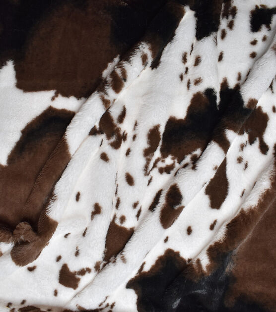Brown Black Cow Faux Fur, , hi-res, image 3