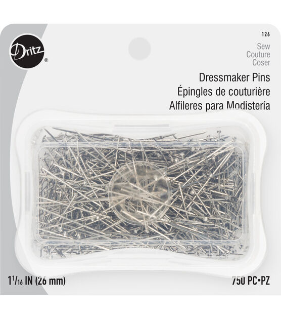 Dritz Dressmaker Pins Size 20 Nickle Plated Steel - 1 1/4 - 350 Ct
