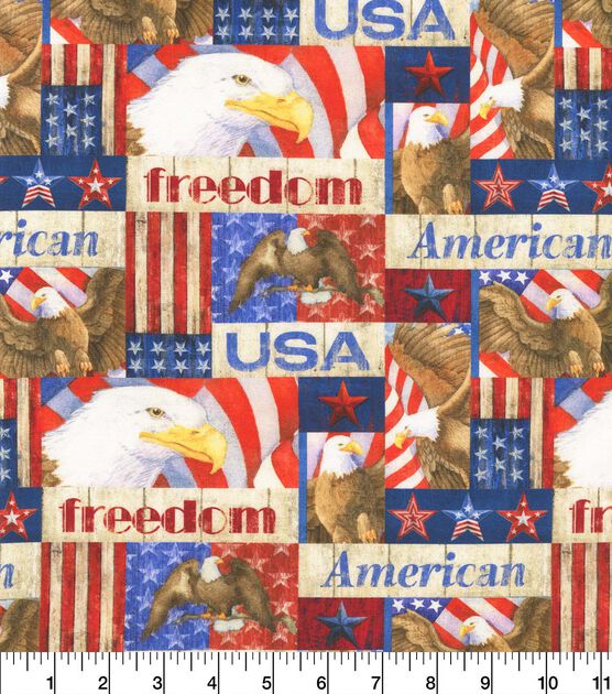 Robert Kaufman Freedom Flag Patriotic Cotton Fabric, , hi-res, image 2