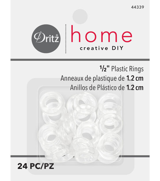 1.75 Clear Plastic Ring, 24 pcs/pack