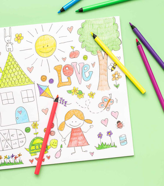 Kid's Drawing Pad A4: Drawing Paper for Children, 100 Pages/50 Sheets,  90gsm Thick Plain Sketch and Colouring Paper Book | 210 x 297mm - Yellow  cover