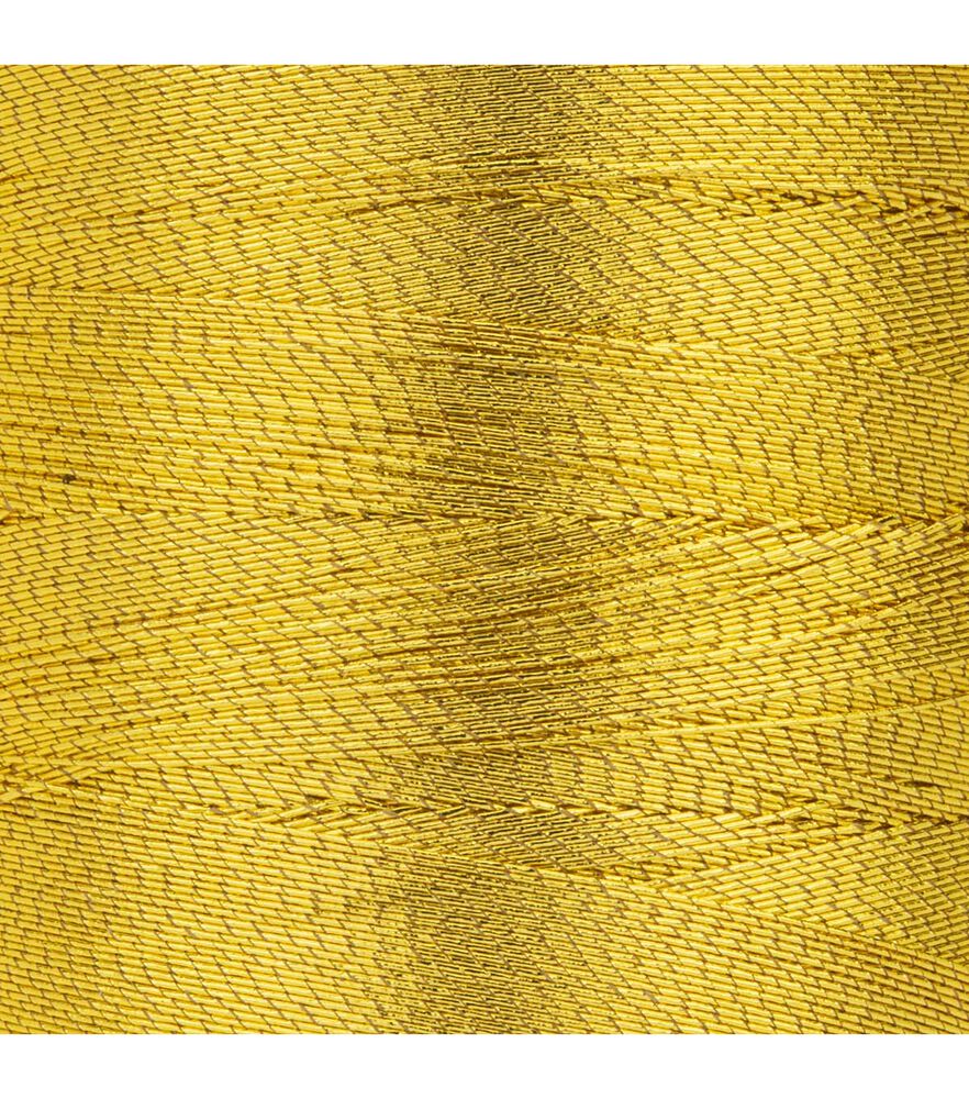 Coats & Clark 600yd Metallic 40wt Embroidery Thread, Metallic Br. Gold Embroidery T, swatch, image 1